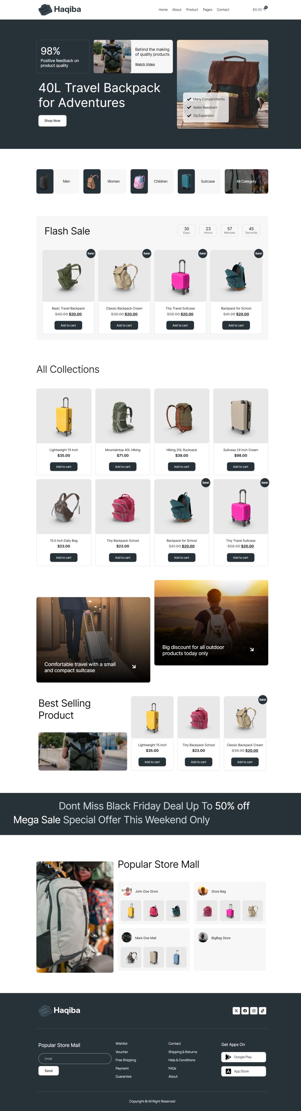 WordPress template ThemeForest Haqiba