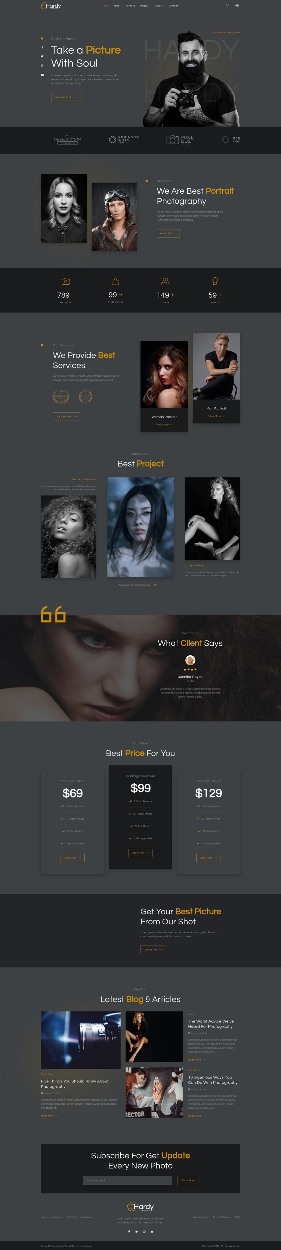 WordPress template ThemeForest Hardy