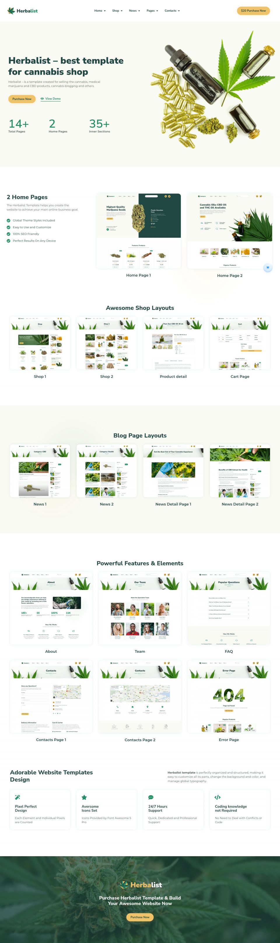 WordPress template ThemeForest Herbalist