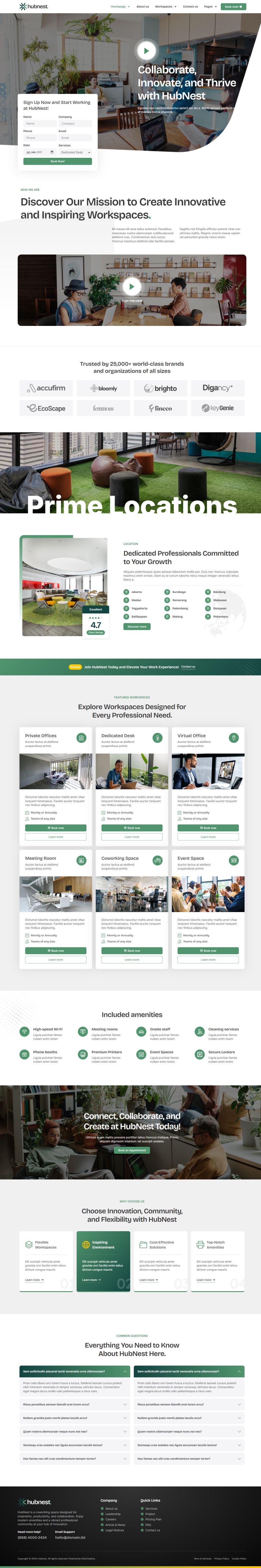 WordPress template ThemeForest Hubnest