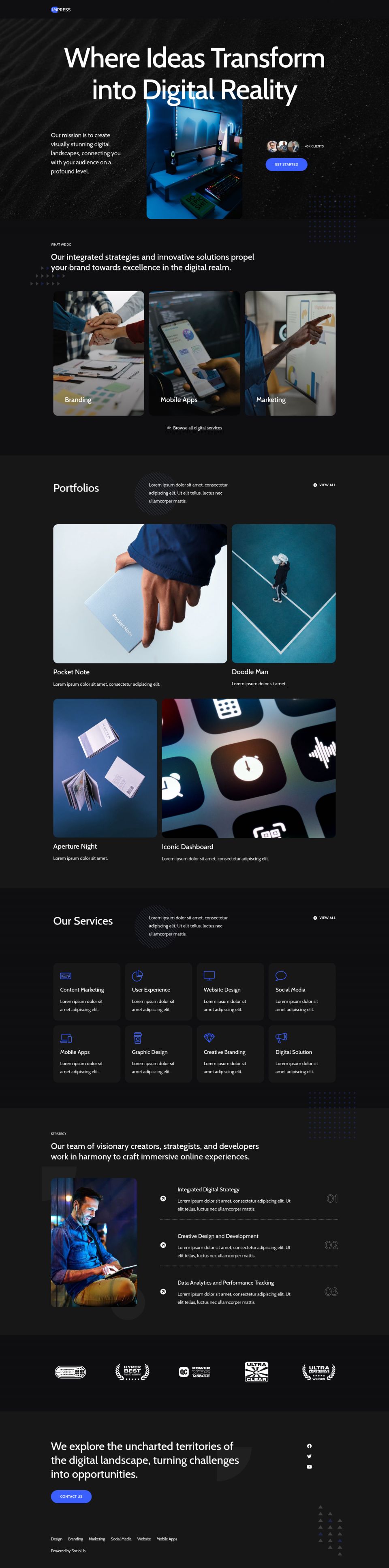 WordPress template ThemeForest Impress