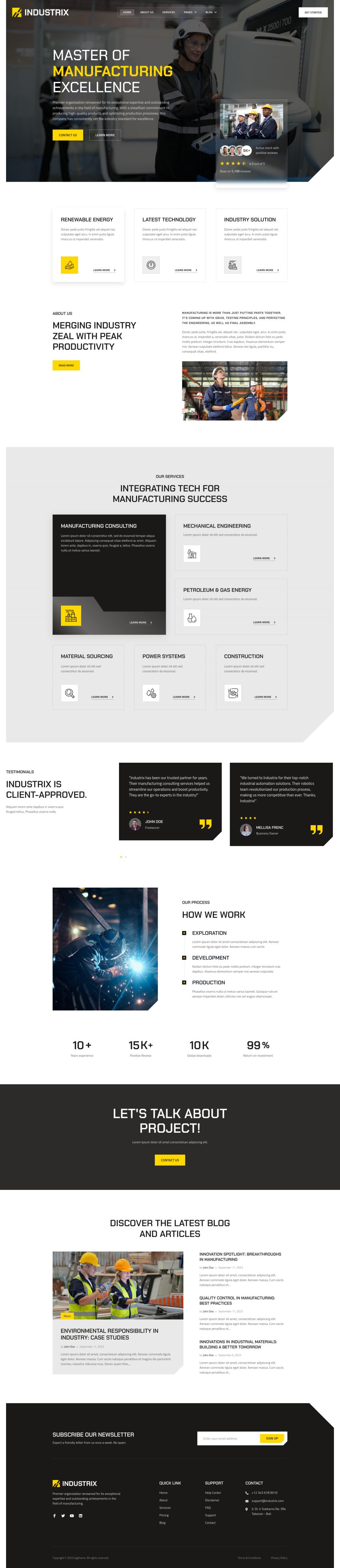 WordPress template ThemeForest Industrix