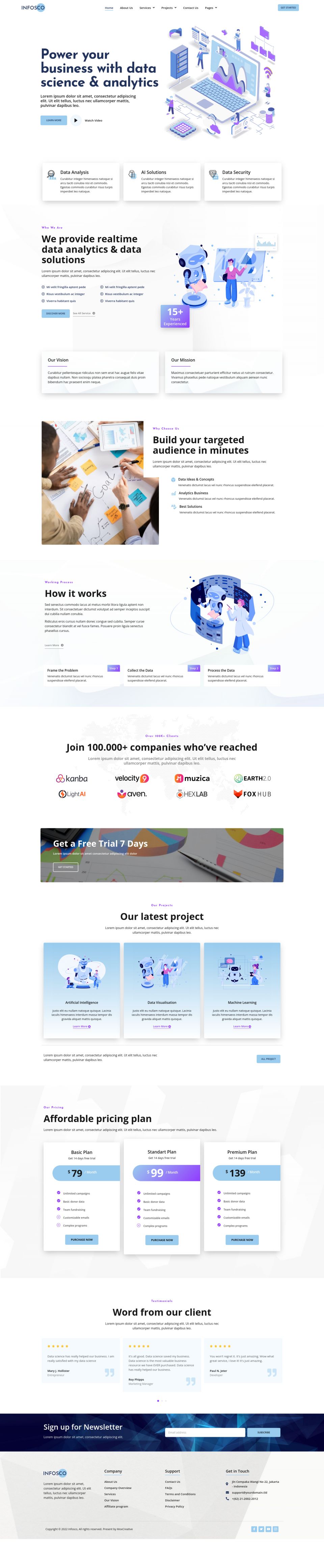WordPress template ThemeForest Infosco