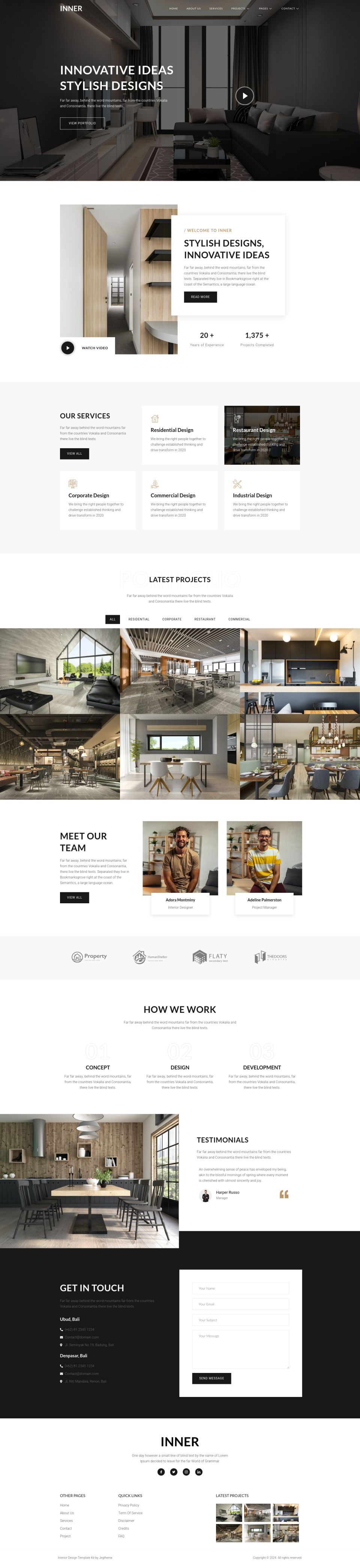 WordPress template ThemeForest Inner