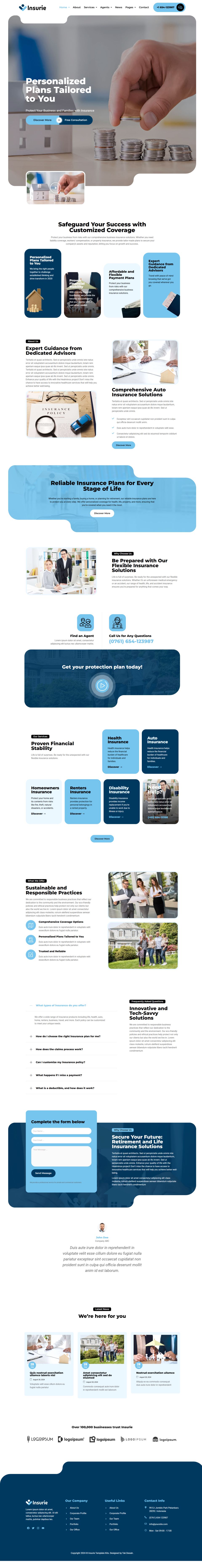 WordPress template ThemeForest Insurie