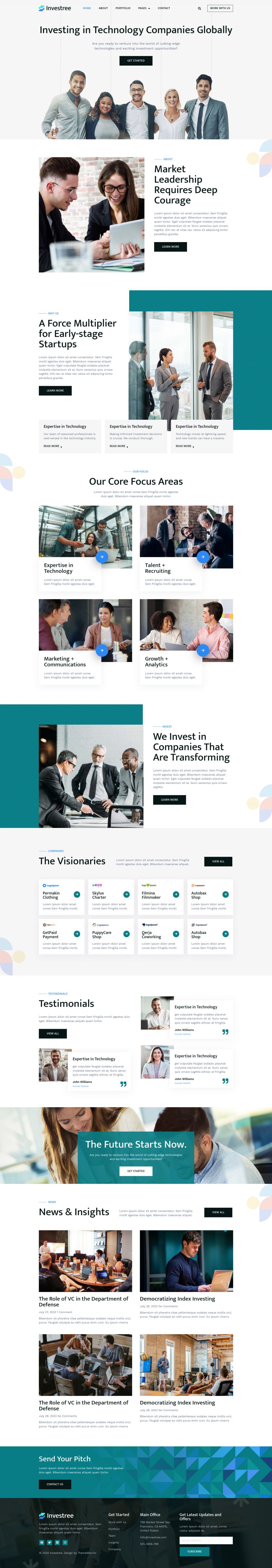 WordPress template ThemeForest Investree