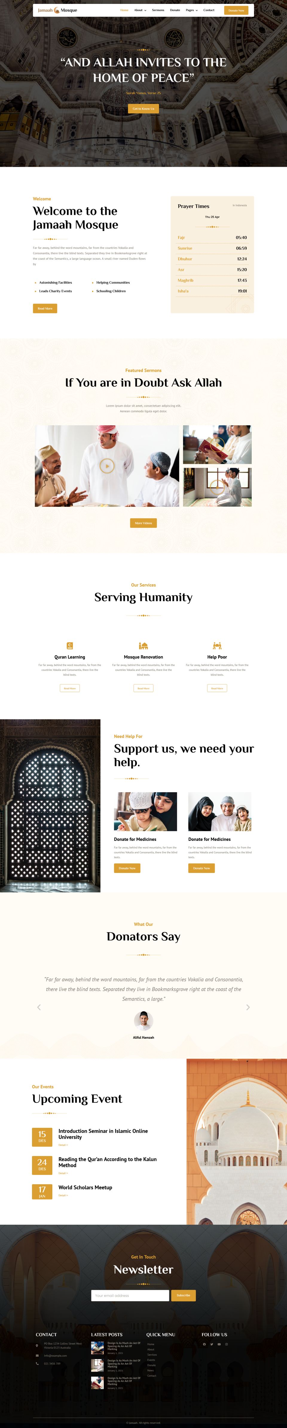WordPress template ThemeForest Jamaah