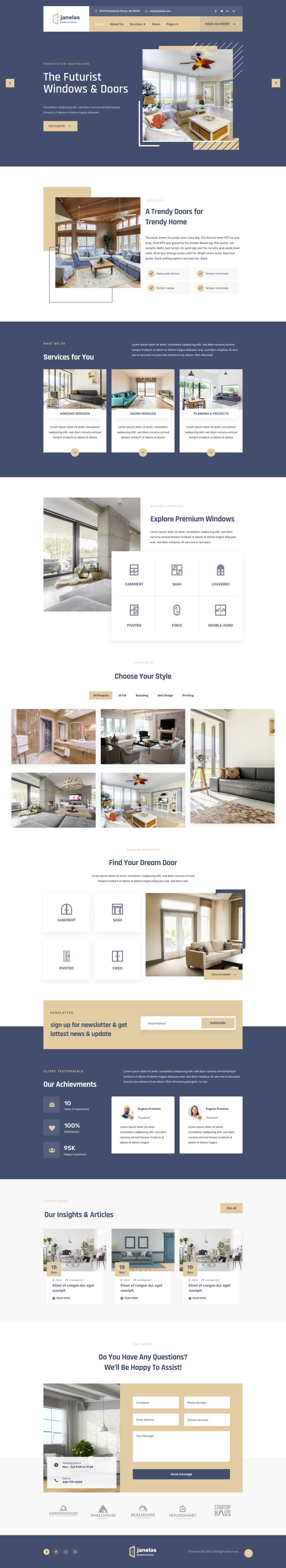WordPress template ThemeForest Janelas