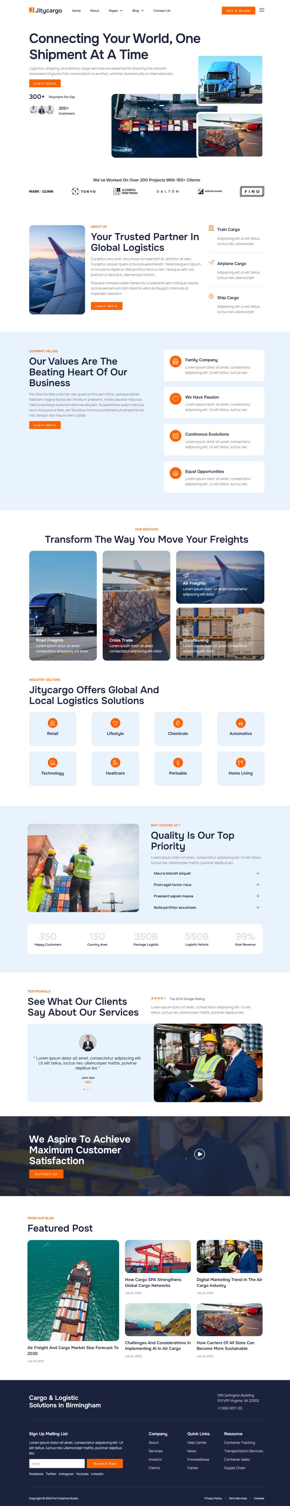 WordPress template ThemeForest Jitycargo
