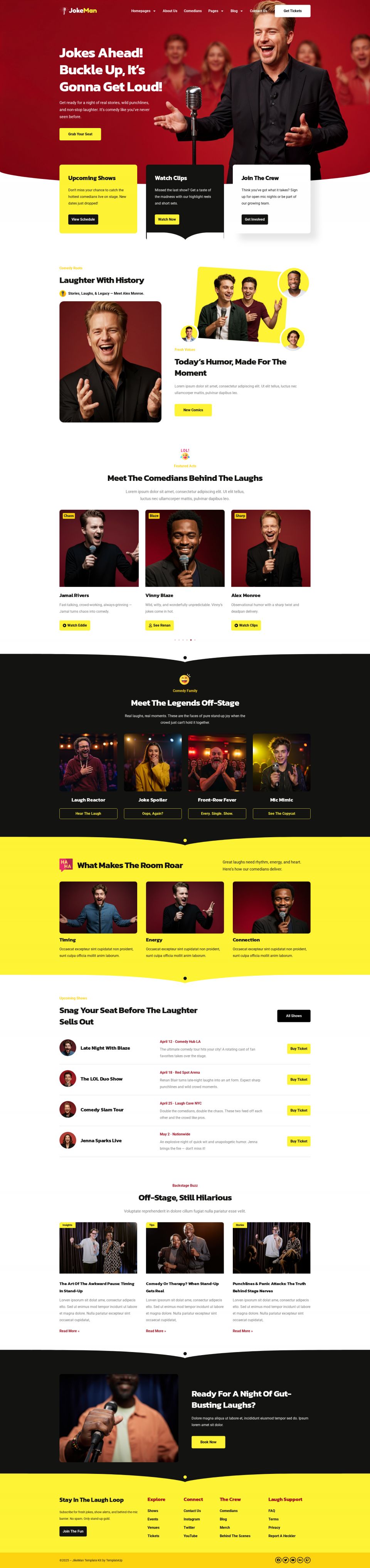 WordPress template ThemeForest JokeMan