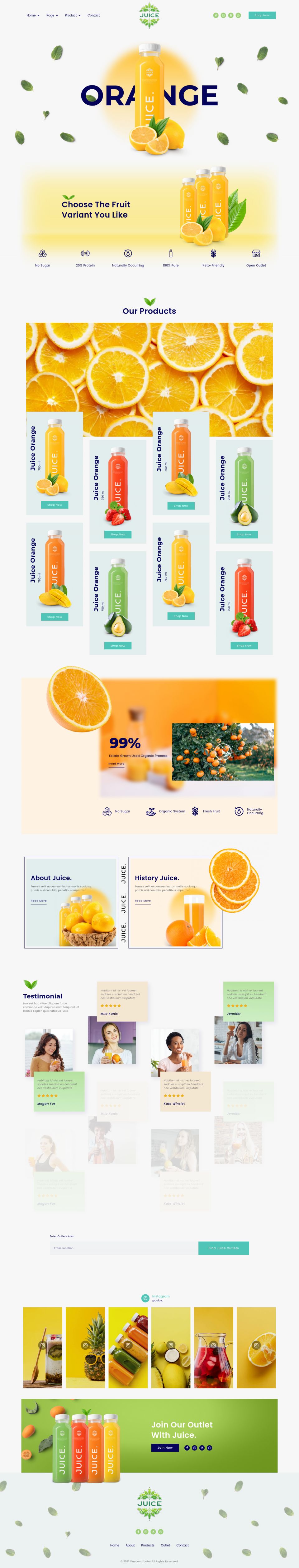 WordPress template ThemeForest Juice Bar & Drink