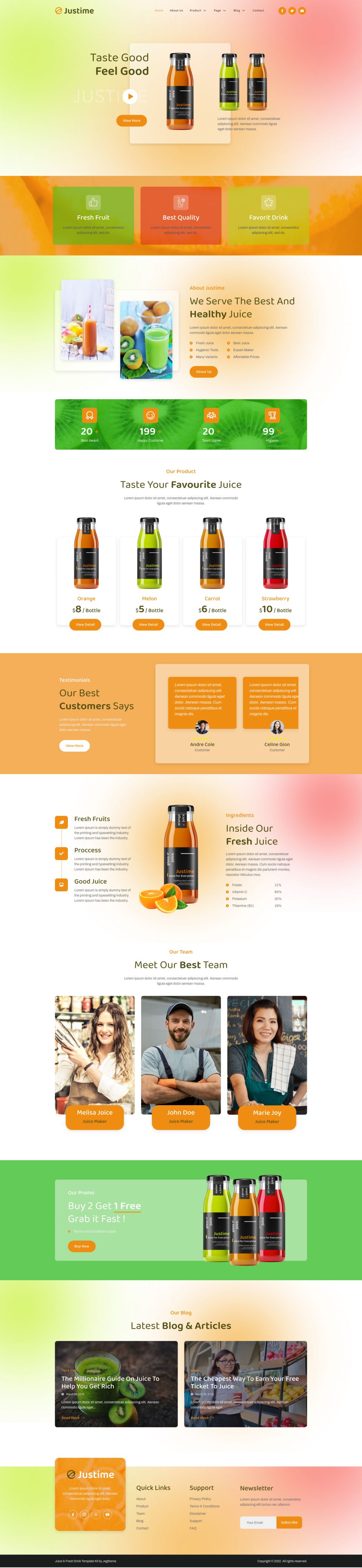 WordPress template ThemeForest Justime
