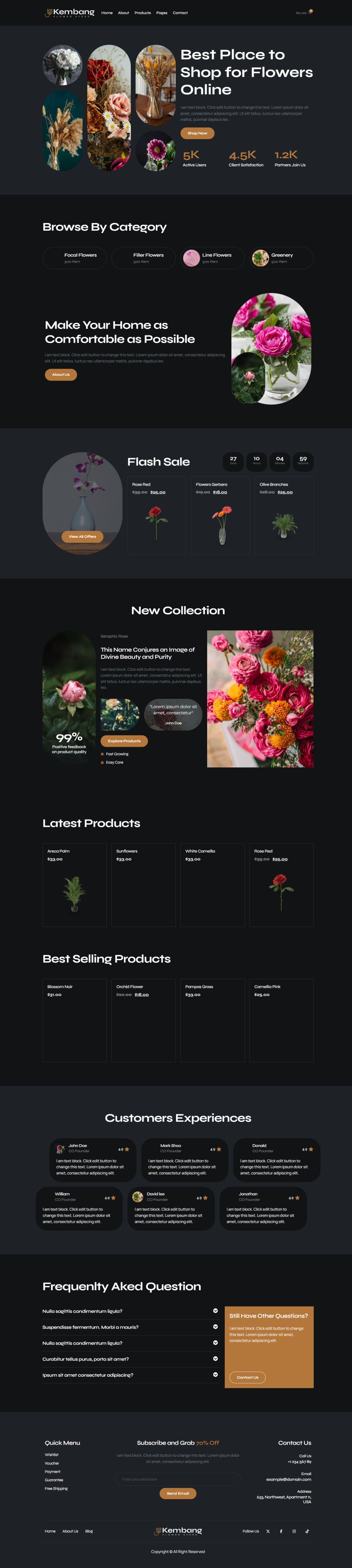 WordPress template ThemeForest Kembang