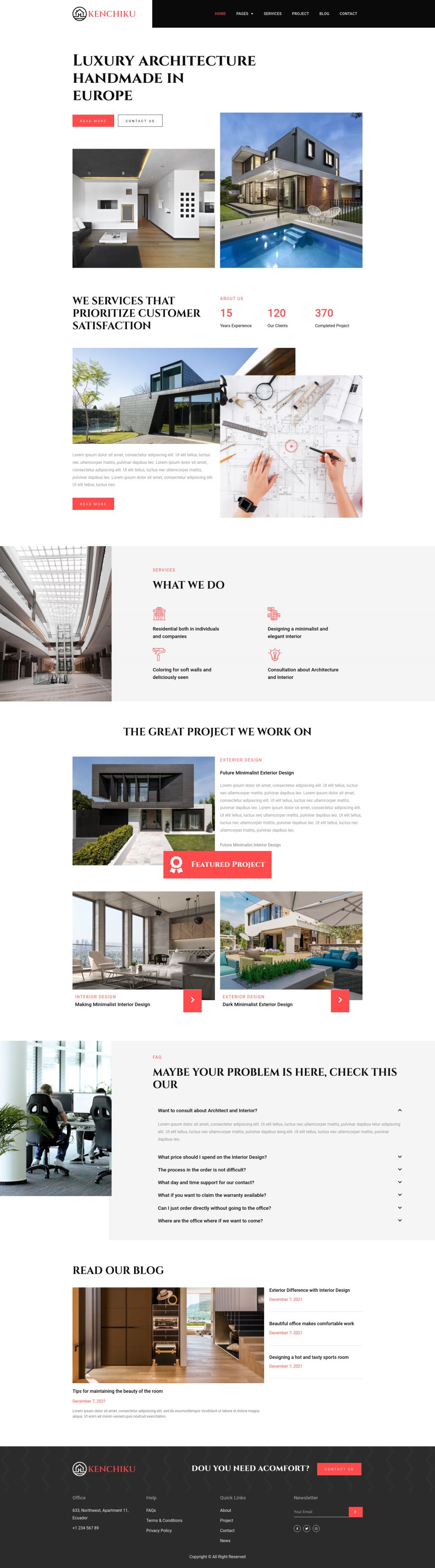 WordPress template ThemeForest Kenchiku