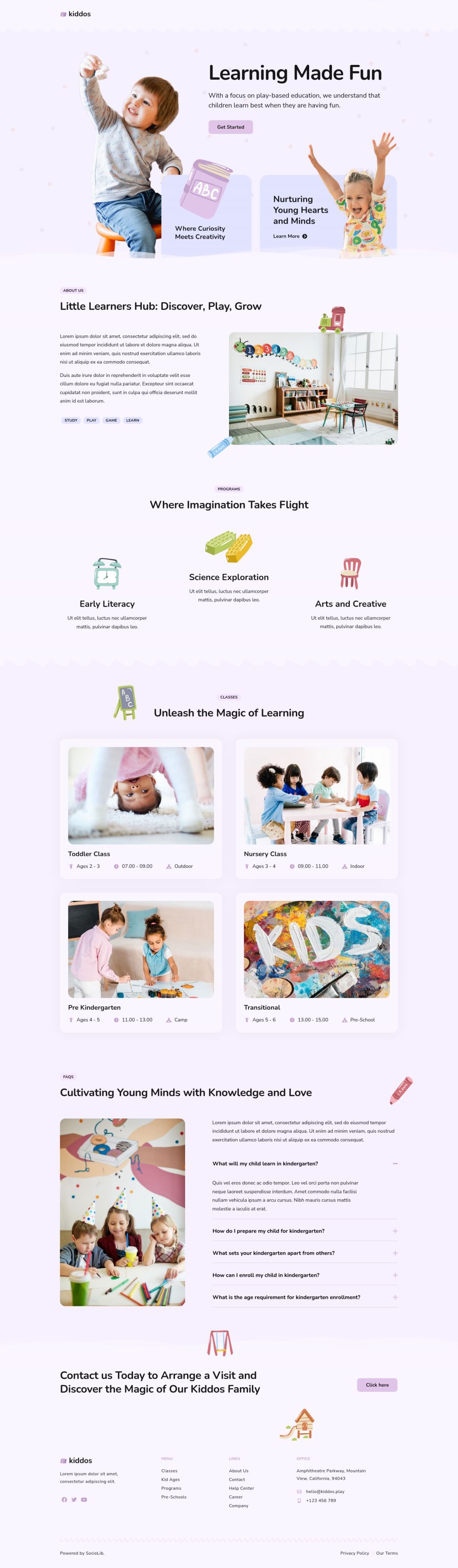 WordPress template ThemeForest Kiddos