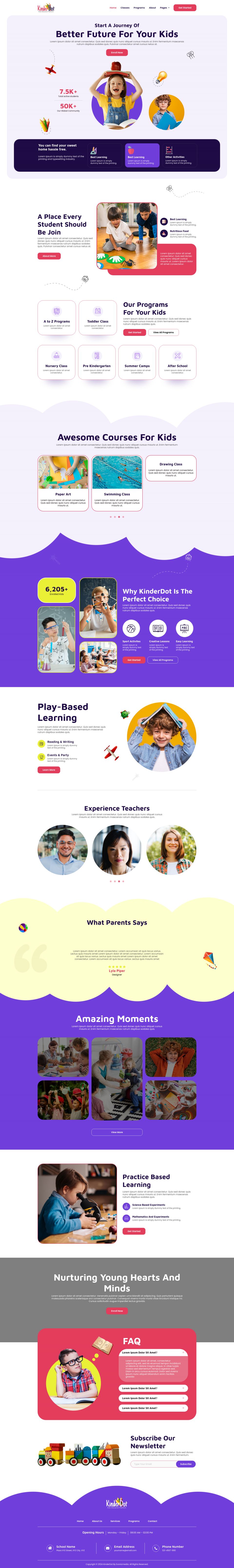 WordPress template ThemeForest Kinderdot