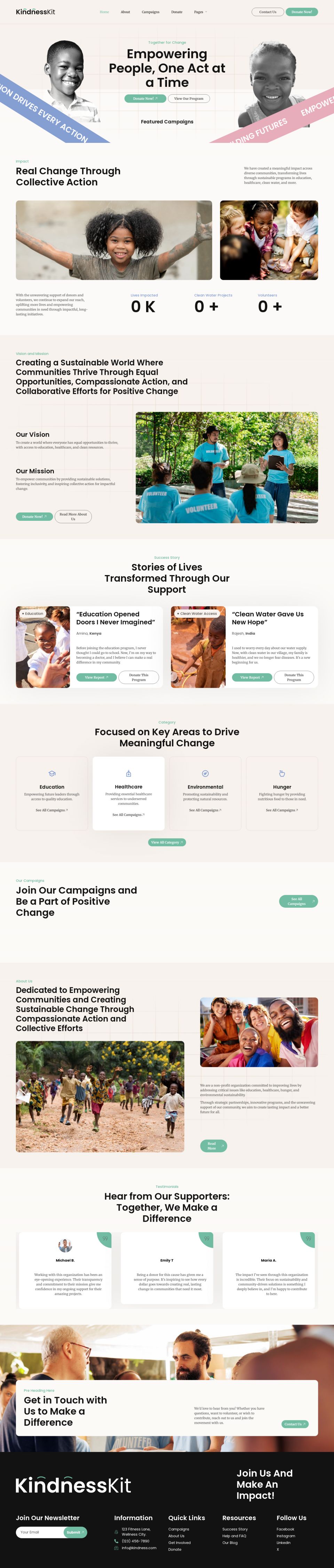 WordPress template ThemeForest KindnessKit