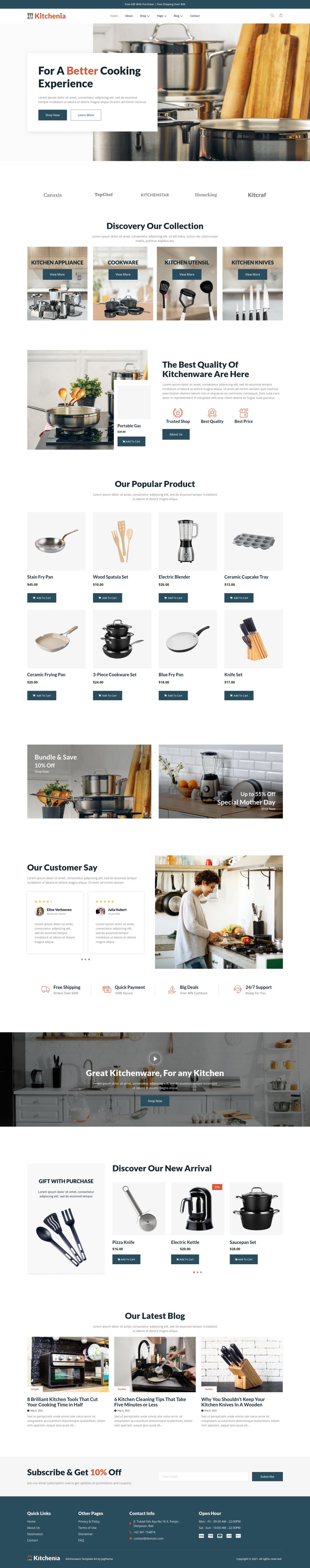 WordPress template ThemeForest Kitchenia