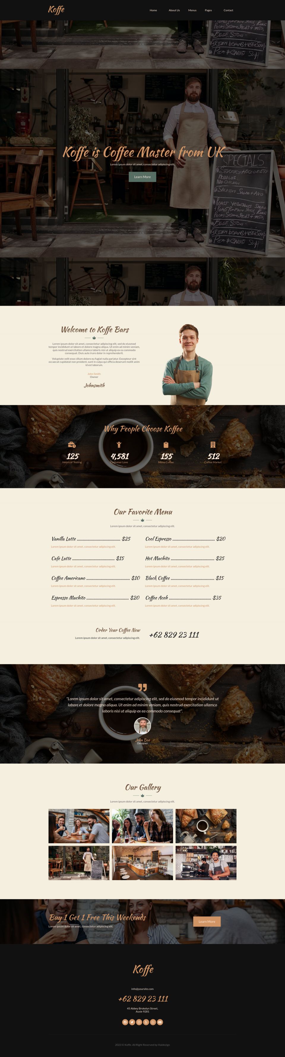 WordPress template ThemeForest Koffe