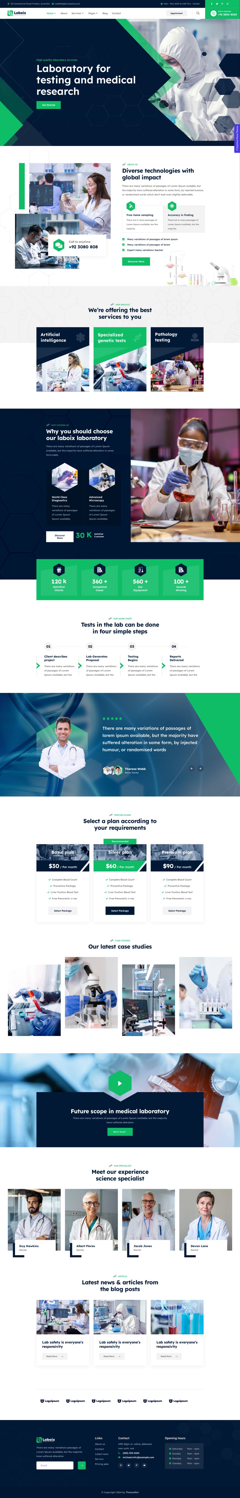 WordPress template ThemeForest Laboix