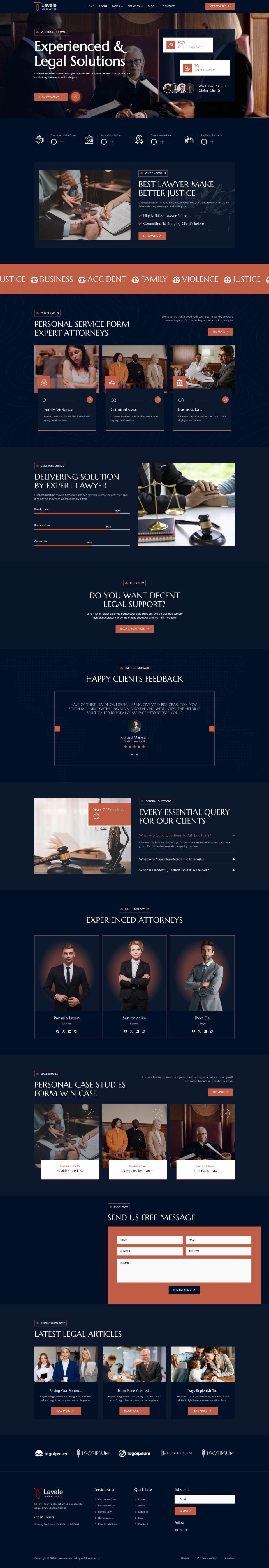 WordPress template ThemeForest Lavale