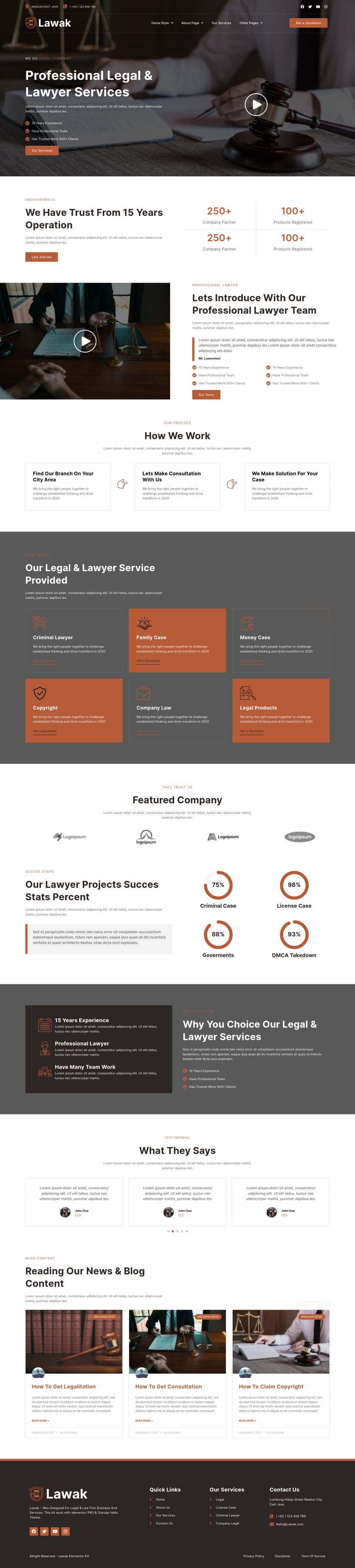 WordPress template ThemeForest Lawak