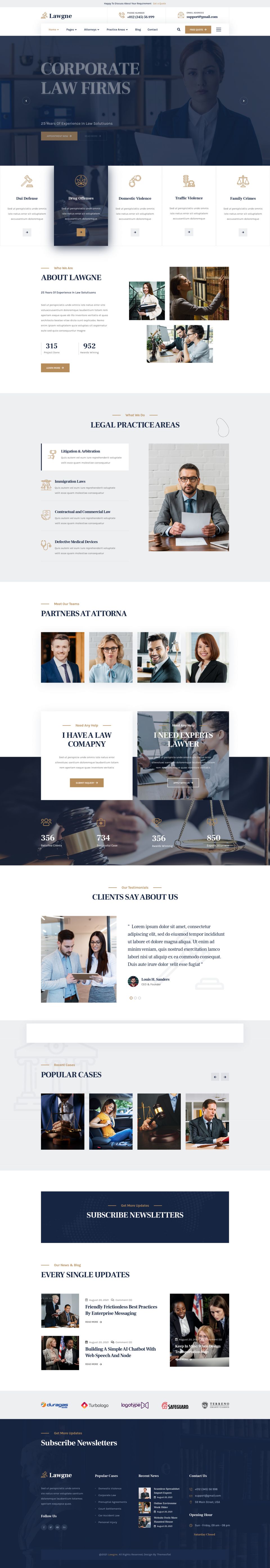 WordPress template ThemeForest Lawgne