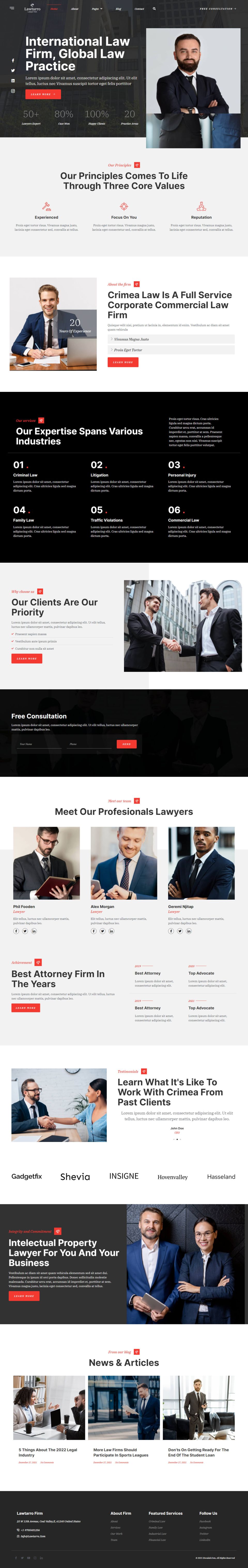 WordPress template ThemeForest Lawtarro