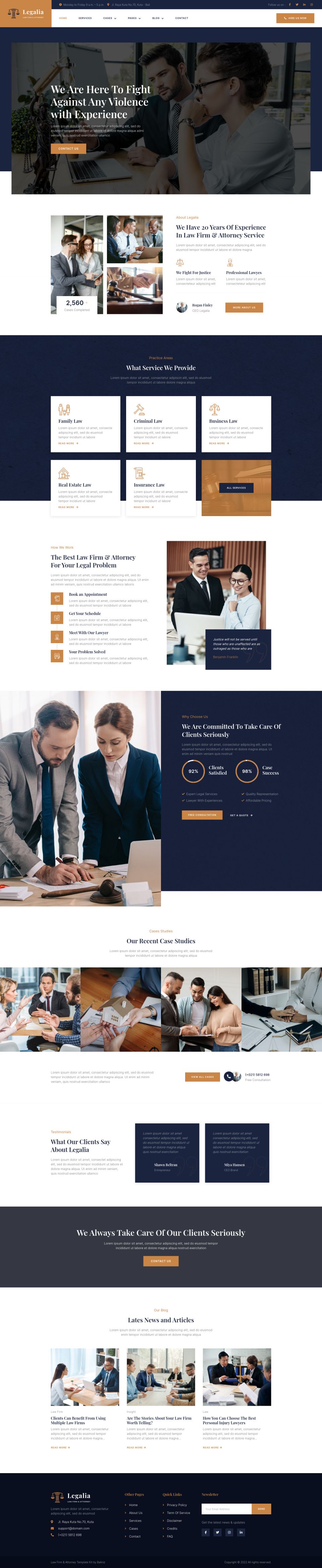 WordPress template ThemeForest Legalia