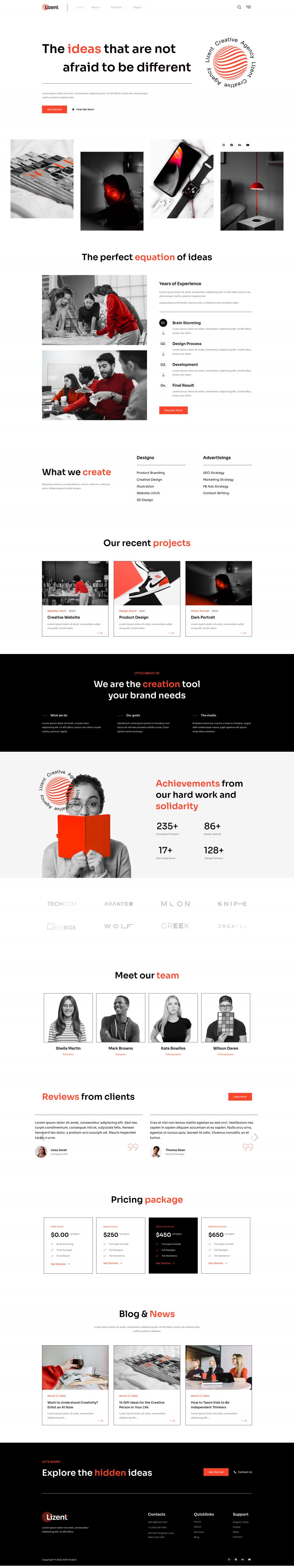 WordPress template ThemeForest Lizent
