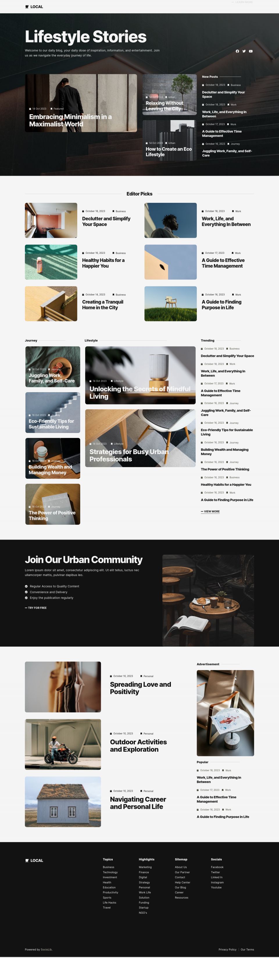 WordPress template ThemeForest Local