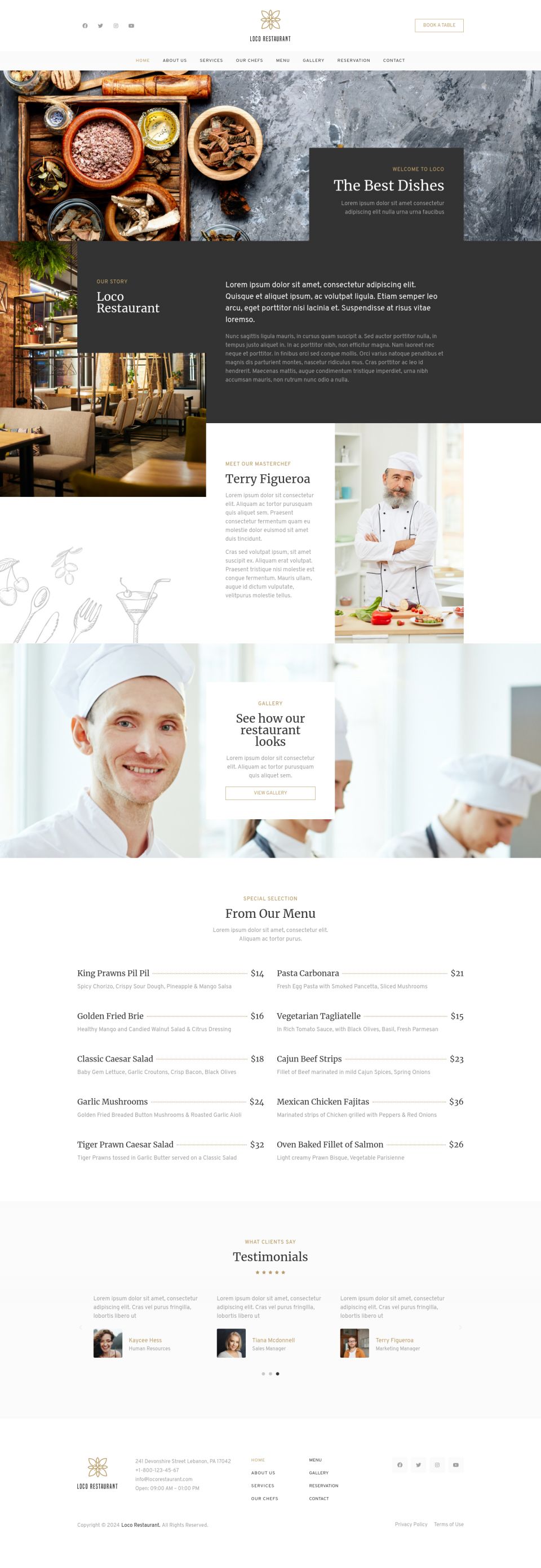 Template ThemeForest Loco Restaurant WordPress template ThemeForest Loco Restaurant
