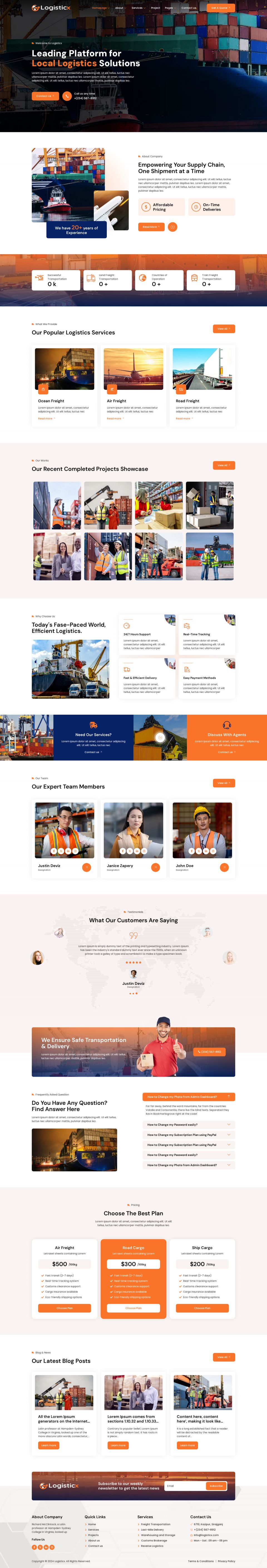 WordPress template ThemeForest Logisticx