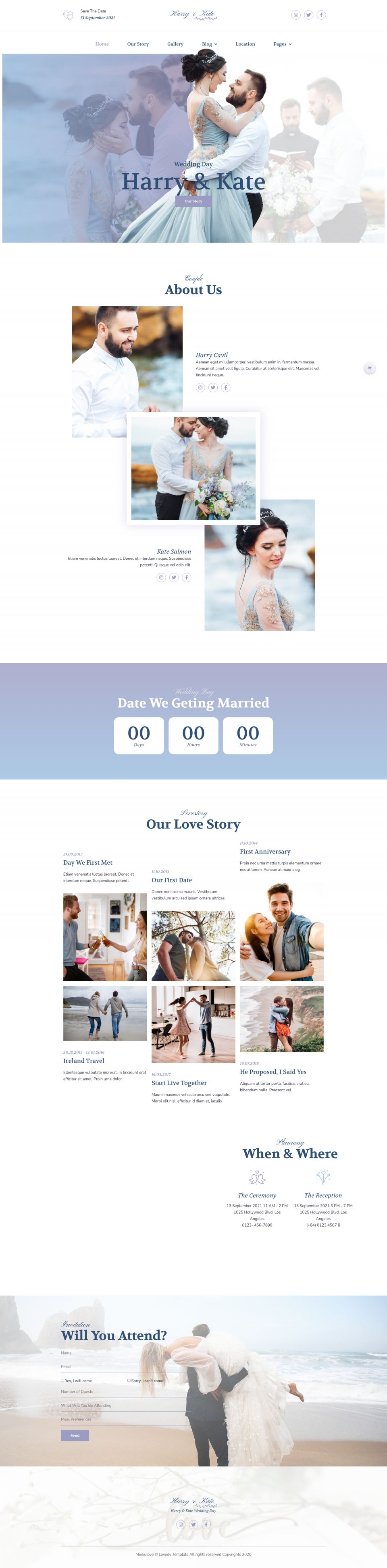 WordPress template ThemeForest Lovedy