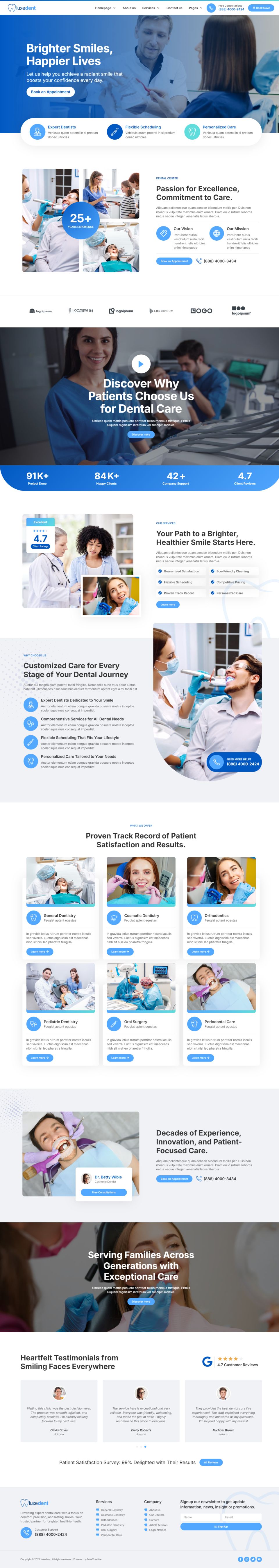 WordPress template ThemeForest LuxeDent