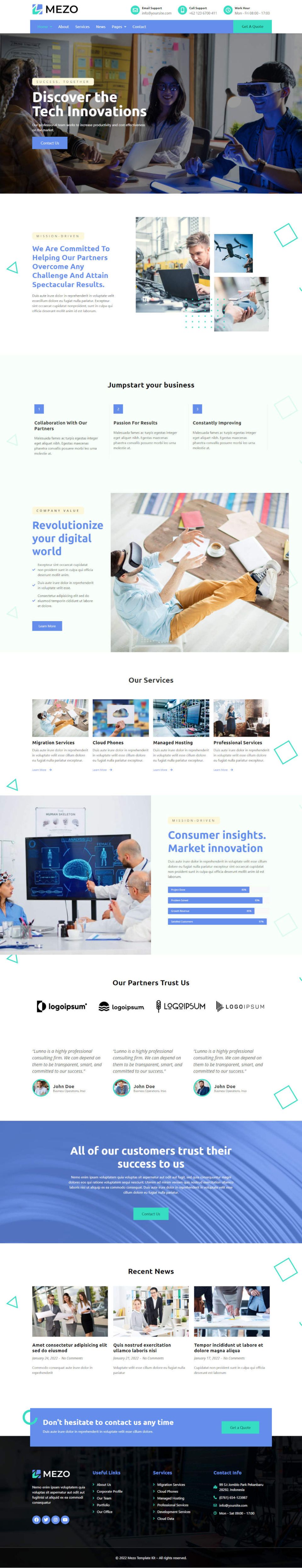 WordPress template ThemeForest Mezo