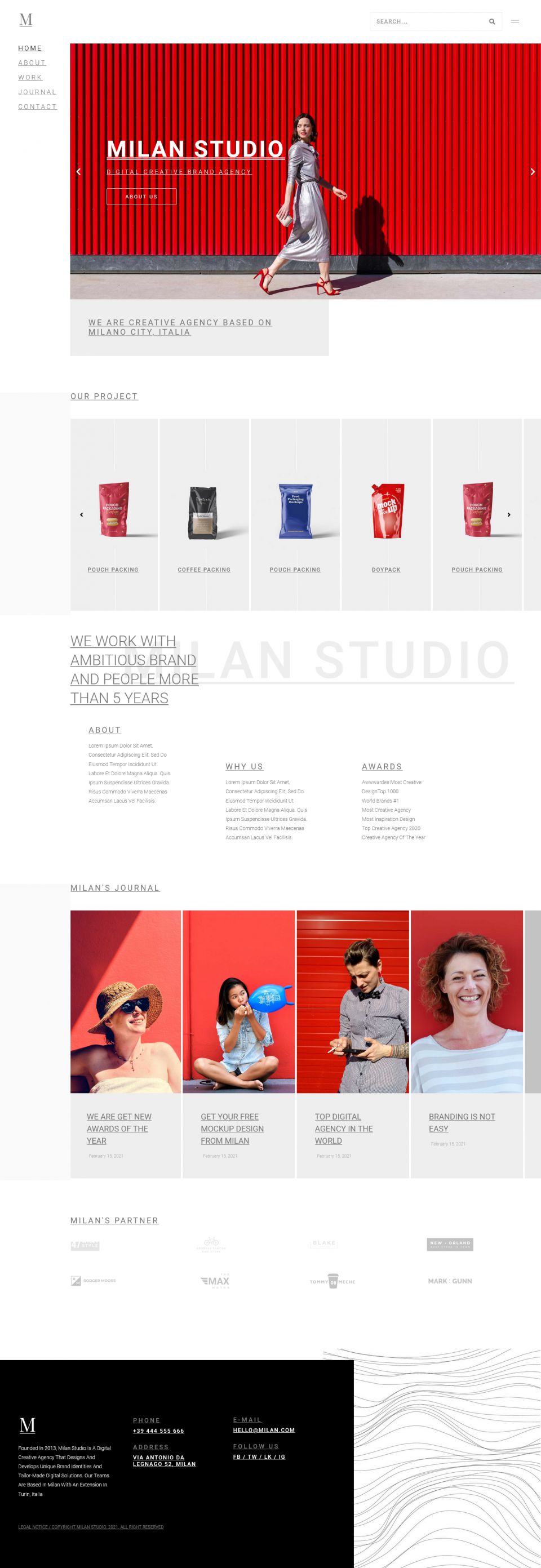 WordPress template ThemeForest Milan