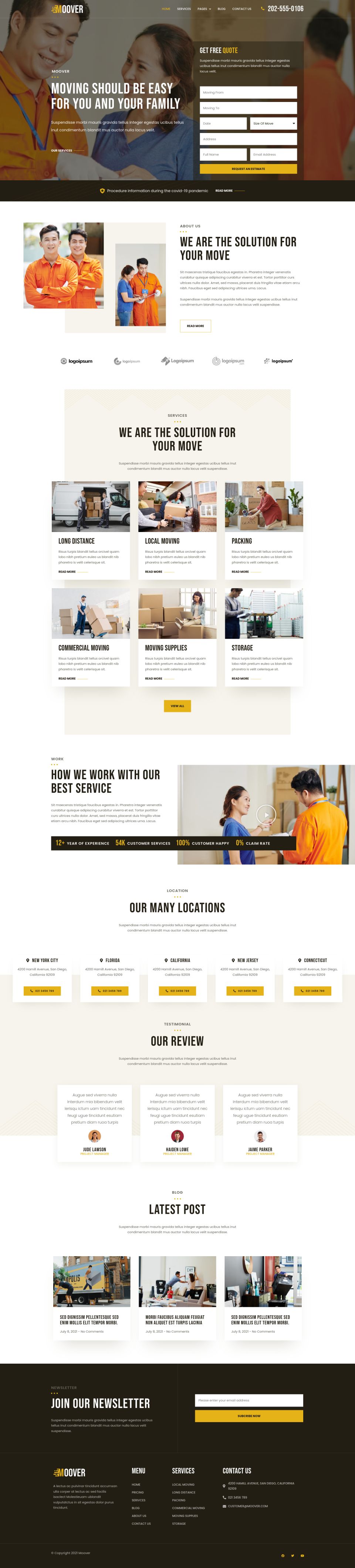 WordPress template ThemeForest Moover