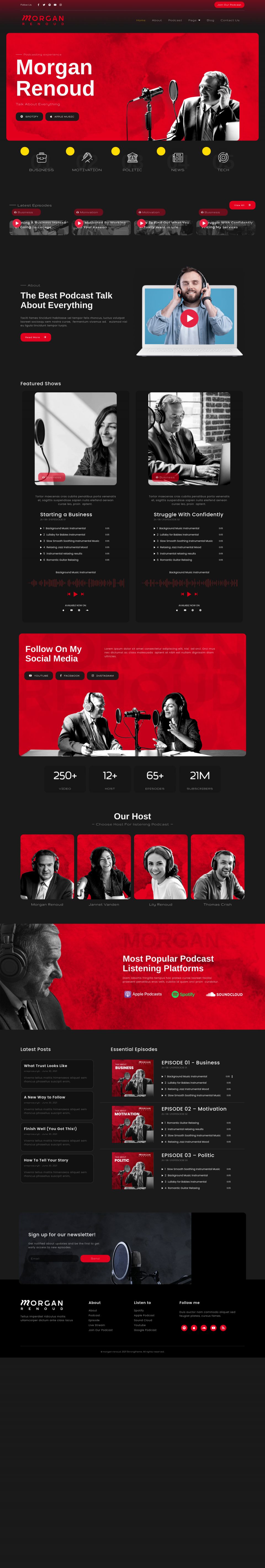 WordPress template ThemeForest Morgan Renoud