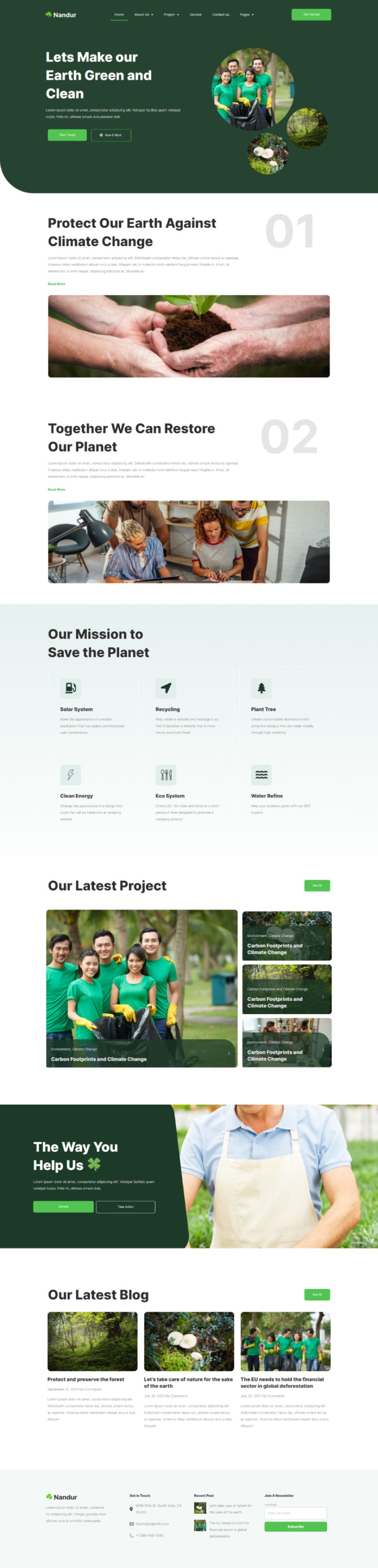 WordPress template ThemeForest Nandur