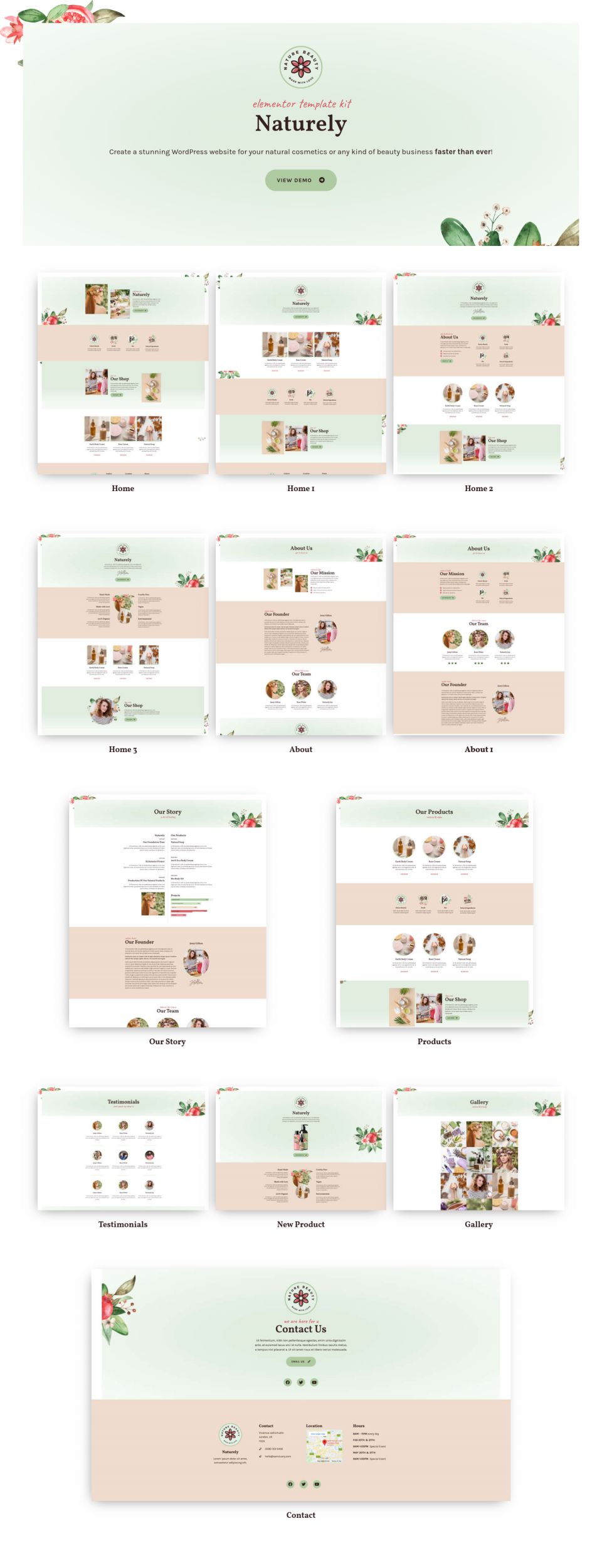 WordPress template ThemeForest Naturely