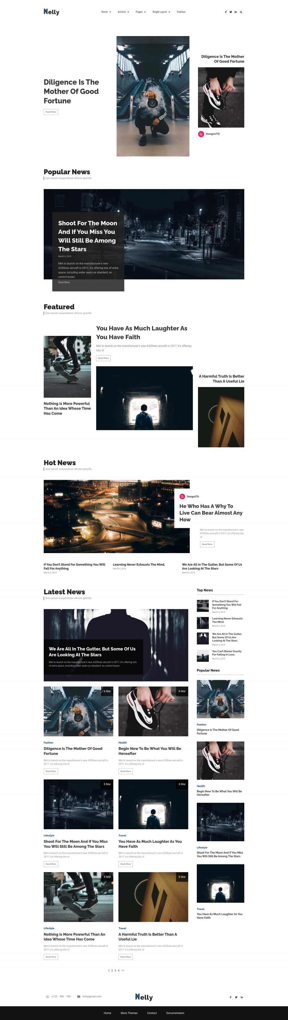 WordPress template ThemeForest Nelly