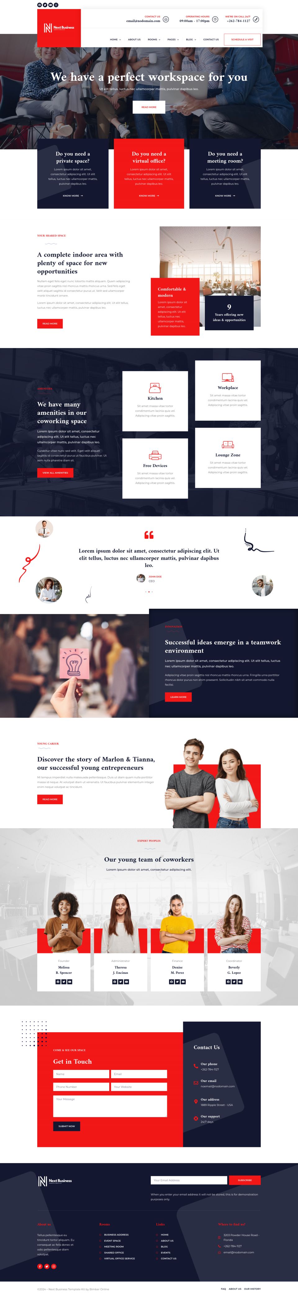 WordPress template ThemeForest Next Business