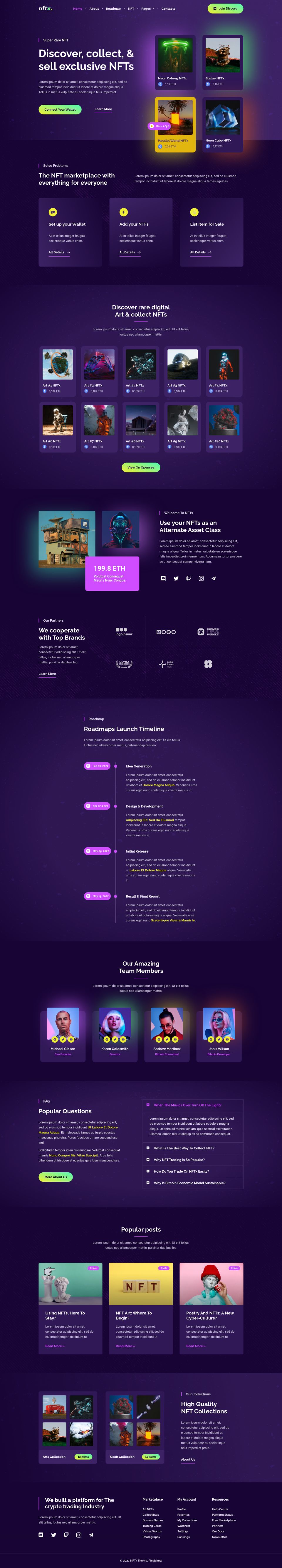 WordPress template ThemeForest NFTx