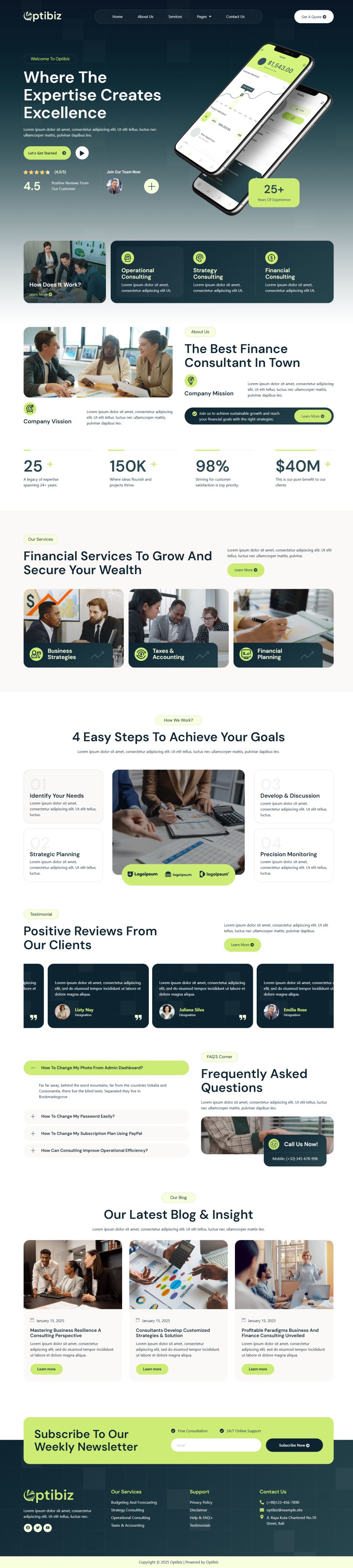 WordPress template ThemeForest Optibiz