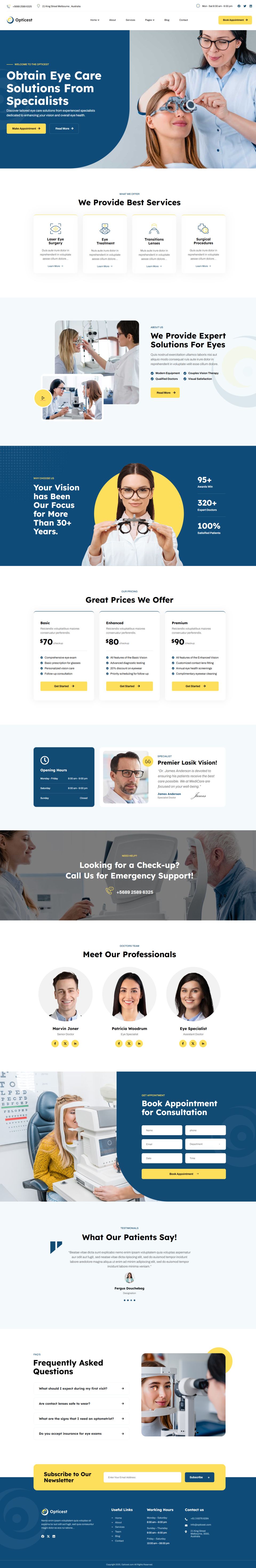 WordPress template ThemeForest Opticest