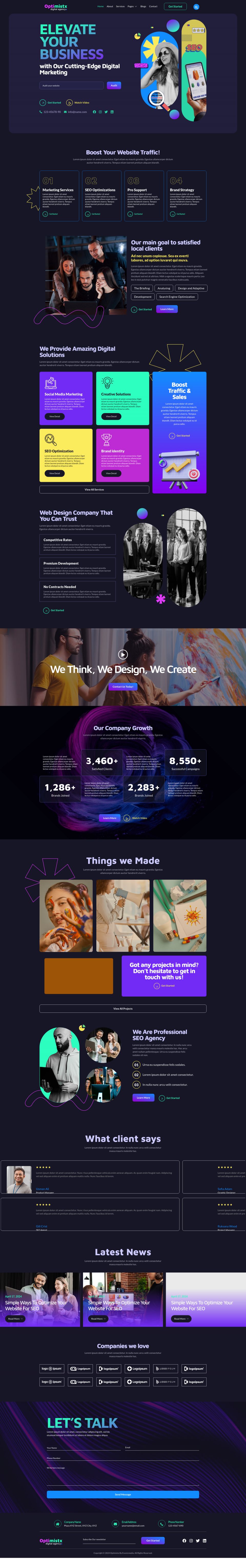 WordPress template ThemeForest Optimistx