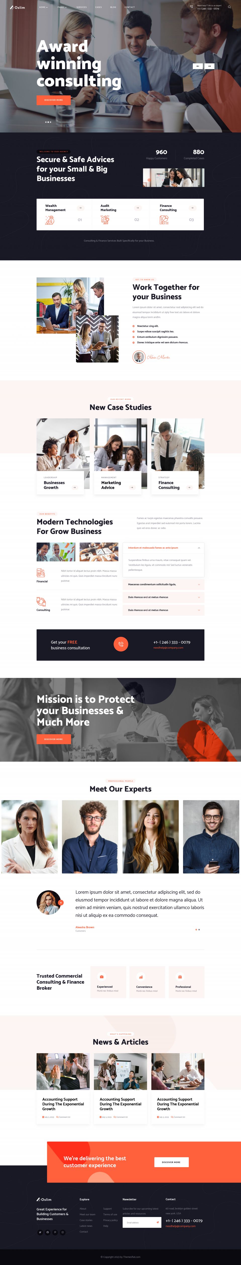 WordPress template ThemeForest Oslim