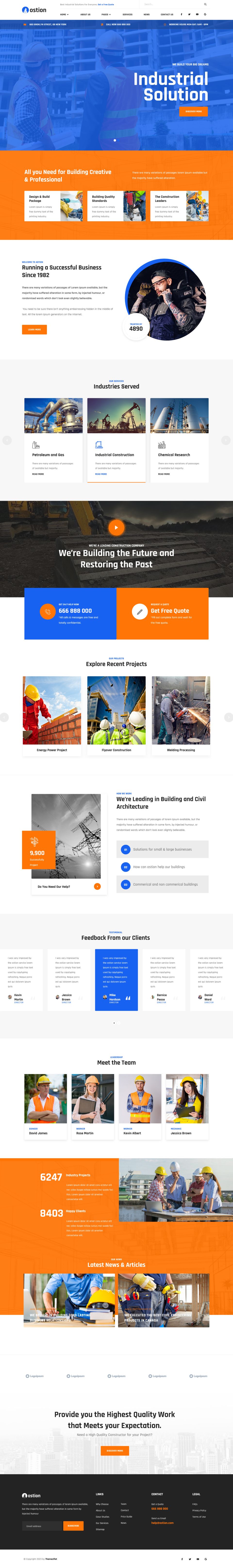 WordPress template ThemeForest Ostion