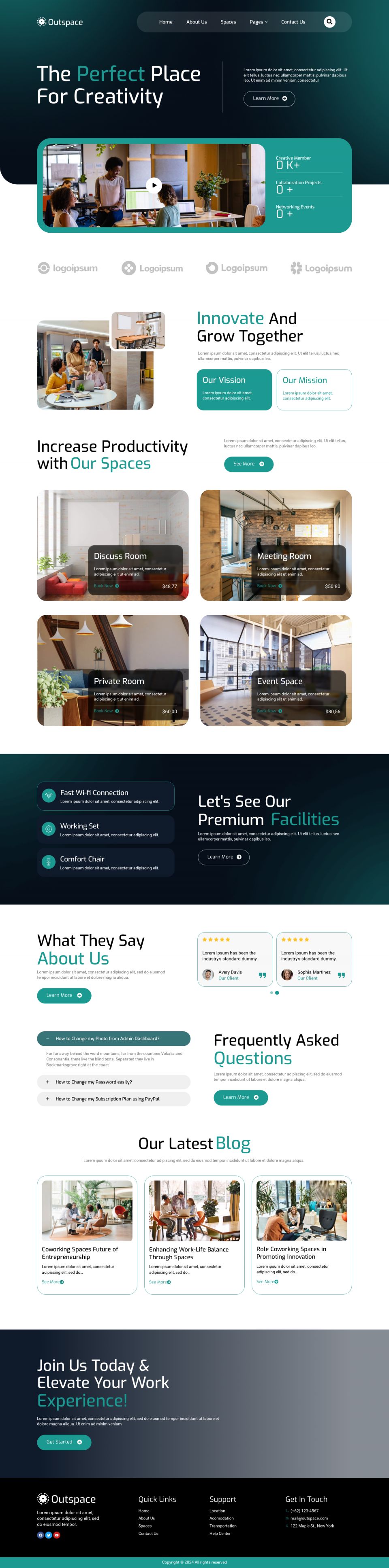 WordPress template ThemeForest Outspace